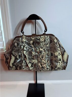 Jessica Simpson Python-Print Satchel